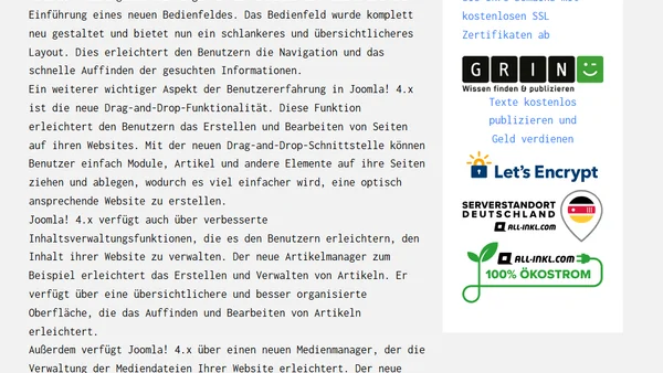 Drei Gründe, warum Sie Ihre Website auf Joomla! 4.x migrieren lassen sollten