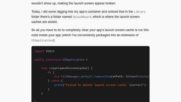 Quick tip: clearing your app’s launch screen cache on iOS