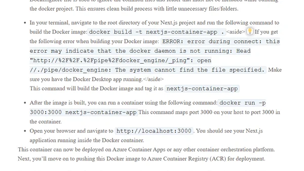 Deploying a Next.js Application on Azure Container Apps: A Comprehensive Guide