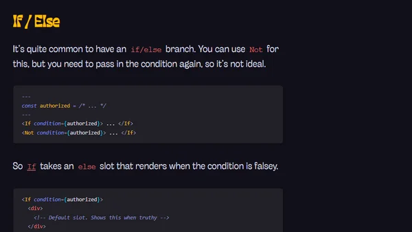 If and Not Components for Astro