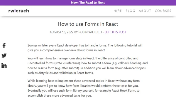 How to use Forms in React