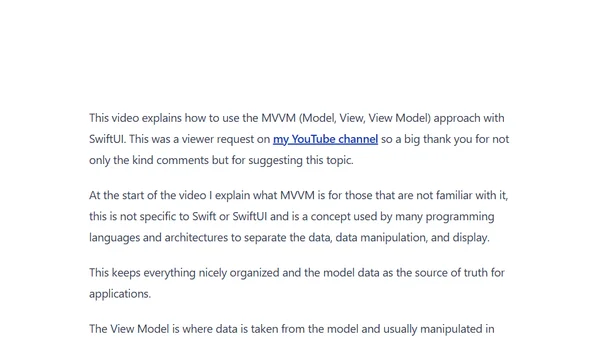 How to use MVVM with SwiftUI