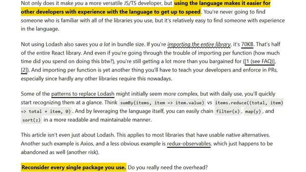 You don't need Lodash