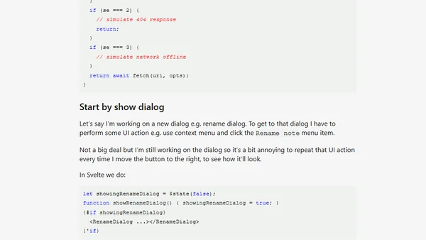 Ideas for faster web dev cycle