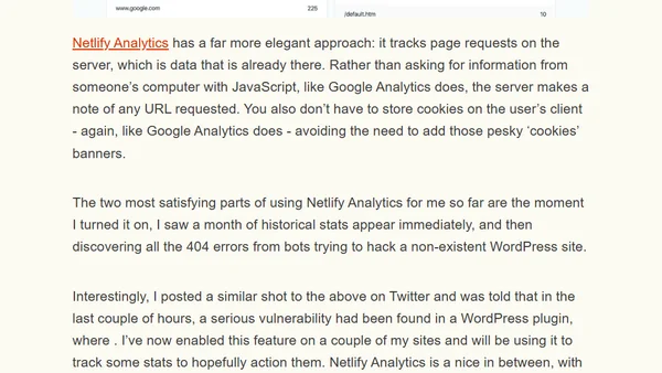 Minimum viable analytics