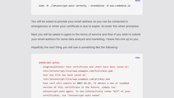 HTTPS with Nginx and Let's Encrypt