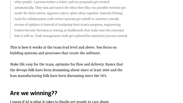 re: The Industrialization of IT