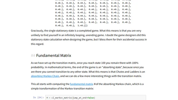 Simulating Chutes & Ladders in Python