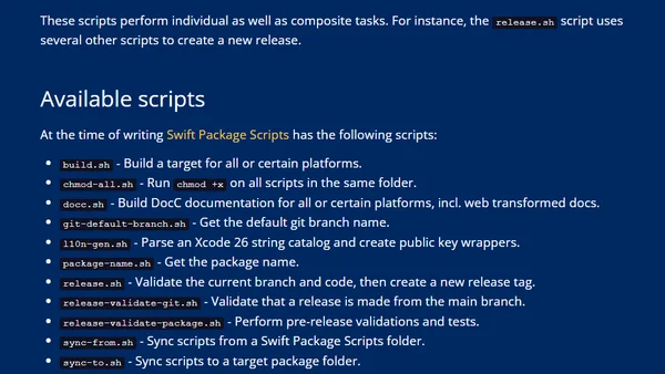 Improving Swift Package Scripts with GitHub Actions workflows