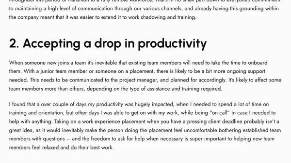 Making Work Experience a Positive Experience