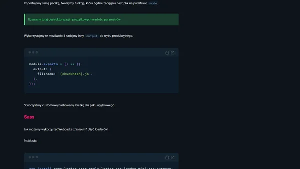 Webpack 4 - loadery, pluginy i niestandardowa konfiguracja