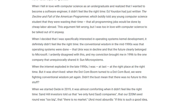 The right place at the right time