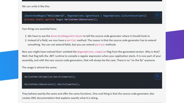 Source Generators and Regular Expressions