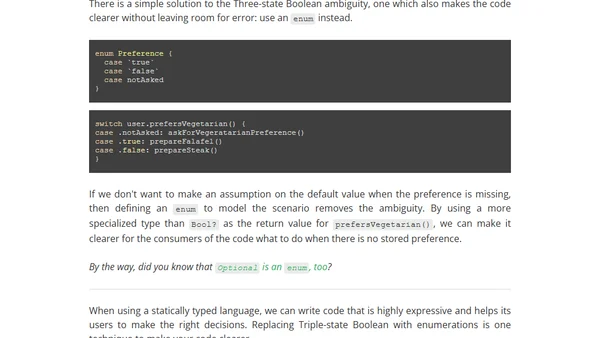 Replace Triple-state Boolean with Enumeration