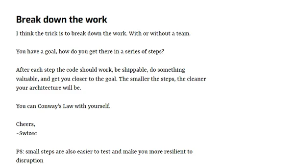 Software architecture IS Conway's Law