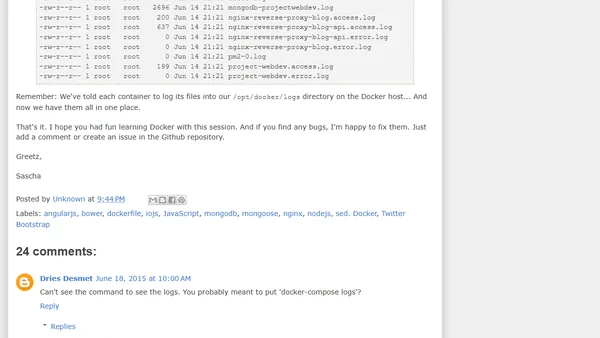 Series: How to create your own website based on Docker  (Part 11 - Run the whole application stack with Docker Compose)