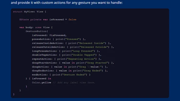 New GestureButton open-source project