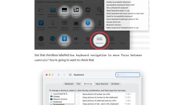 Enabling keyboard navigation on your Mac