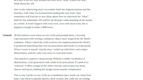 Conversation: LLMs and the what/how loop