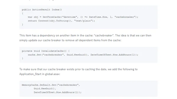 Managing cache dependencies with CacheEntryChangeMonitor