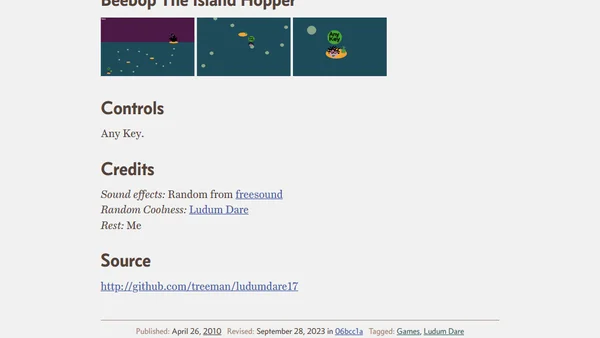 Beebop The Island Hopper