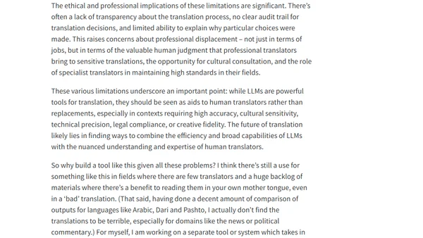 Tinbox: an LLM-based document translation tool