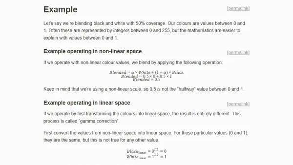 Gamma correction and blending fonts in linear space