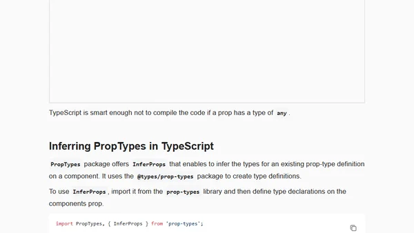 Prop types in React and TypeScript