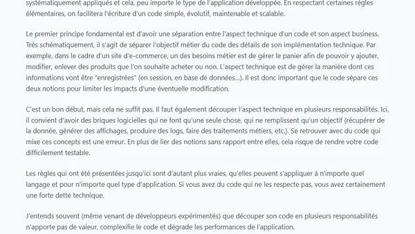 Le code, sa complexité et ses performances