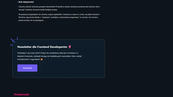 Elastyczność komponentów w React - kompozycja vs konfiguracja