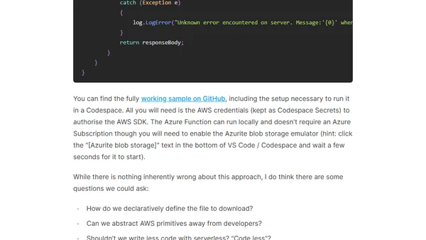 Build an Azure Functions Extension in 20 minutes at Sydney Serverless Meetup March 2023