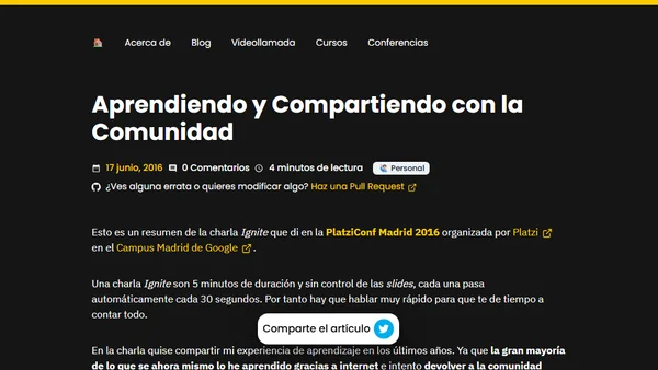 Aprendiendo y Compartiendo con la Comunidad