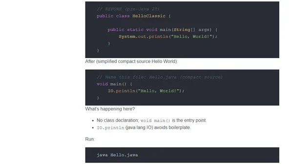 What’s new in Java 25 (for Developers)