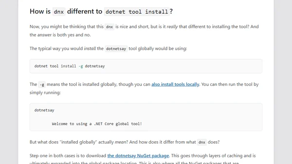 Running one-off .NET tools with dnx: Exploring the .NET 10 preview - Part 5