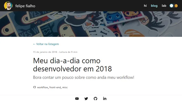 Meu dia-a-dia como desenvolvedor em 2018