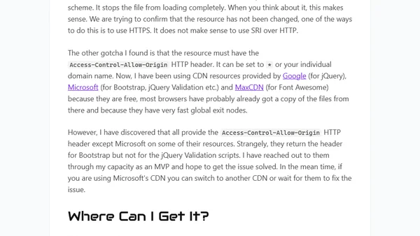 Subresource Integrity TagHelper Using ASP.NET Core - Part 1
