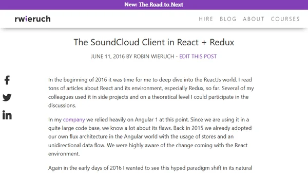 The SoundCloud Client in React + Redux