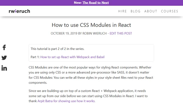 How to use CSS Modules in React