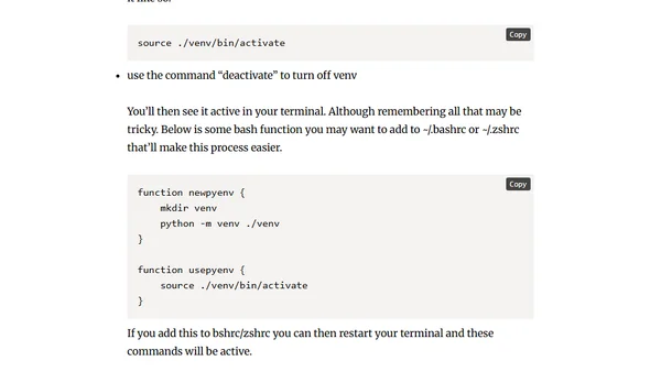 More on Python Virtual Environments