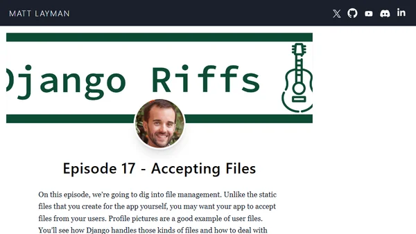 Episode 17 - Accepting Files