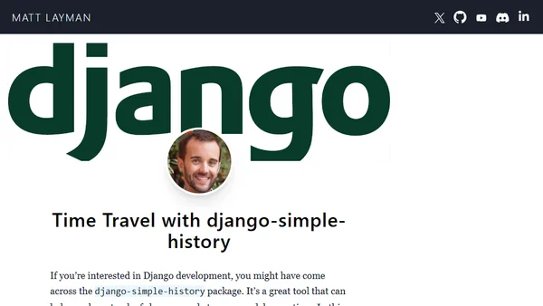 Time Travel with django-simple-history