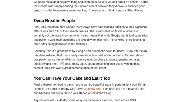 Performance and Beauty