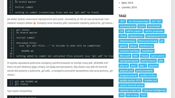 Kontrola wersji z Git cz. 2 – instalacja, konfiguracja i pierwszy commit