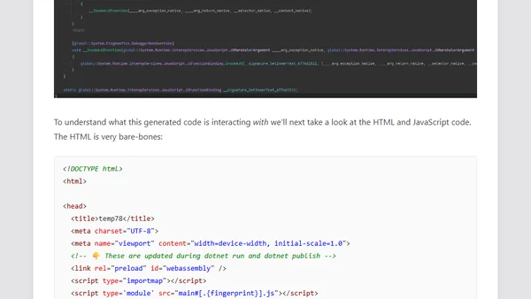 Running .NET in the browser without Blazor