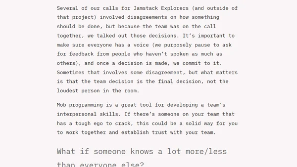 Why you should code together: Mob Programming FAQs