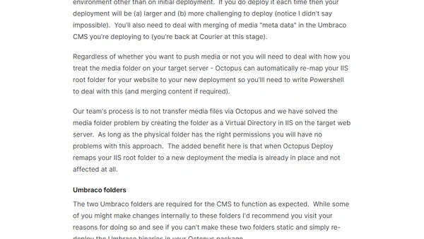 Deploy Umbraco using Octopus Deploy