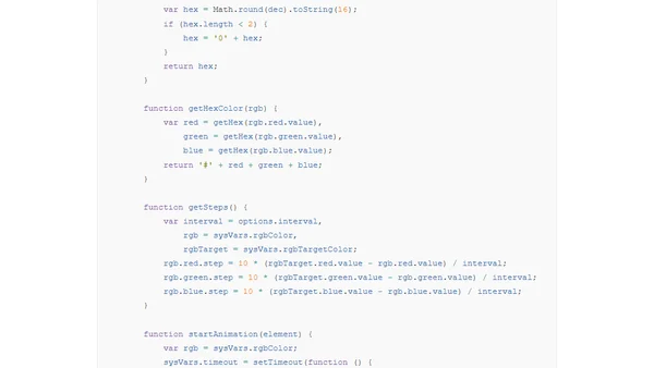 Color animation plugin for jQuery