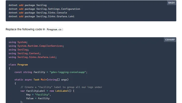 C#: Logging with Grafana & Loki