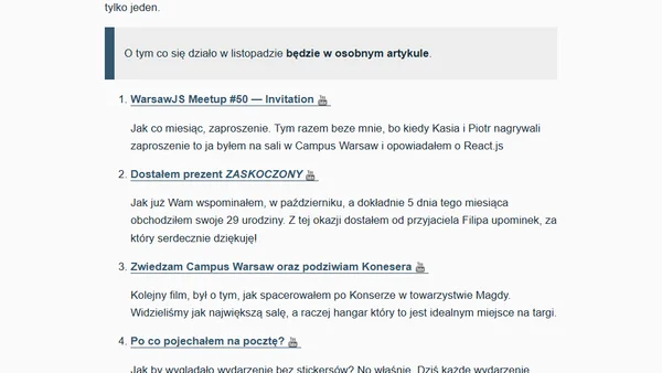 Podsumowanie miesiąca — Październik 2018