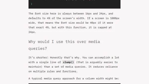 The what, how, and why of CSS clamp()